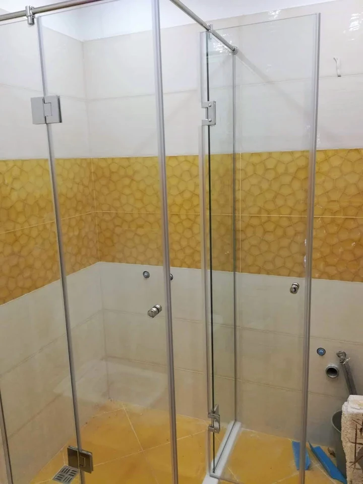 Shower enclosure — glass and hardware detail