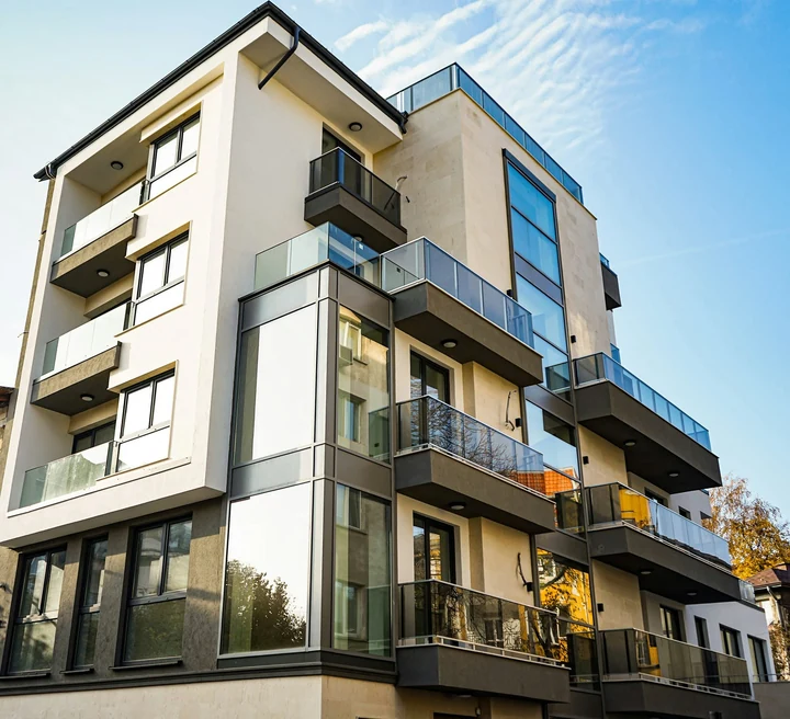 Overall view of a modern residential building