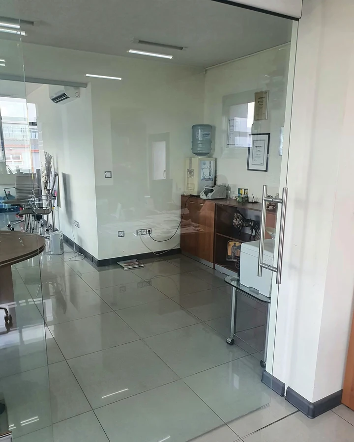 Interior office glass door